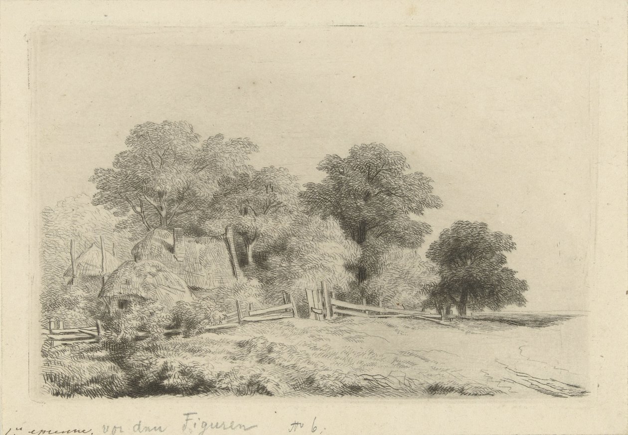 Granja junto a una valla de Remigius Adrianus Haanen