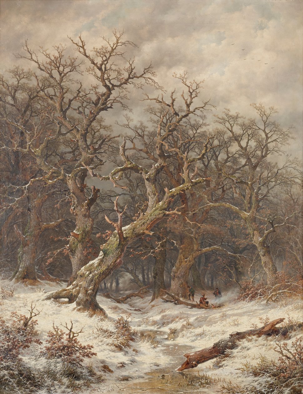 Paisaje de invierno (bosque de invierno) de Remigius Adrianus van Haanen