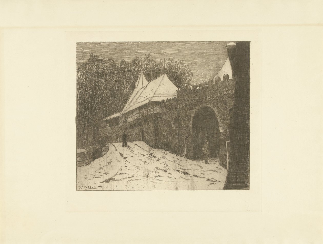 Paisaje urbano con Koppelpoort en Amersfoort de Remmert Dekker