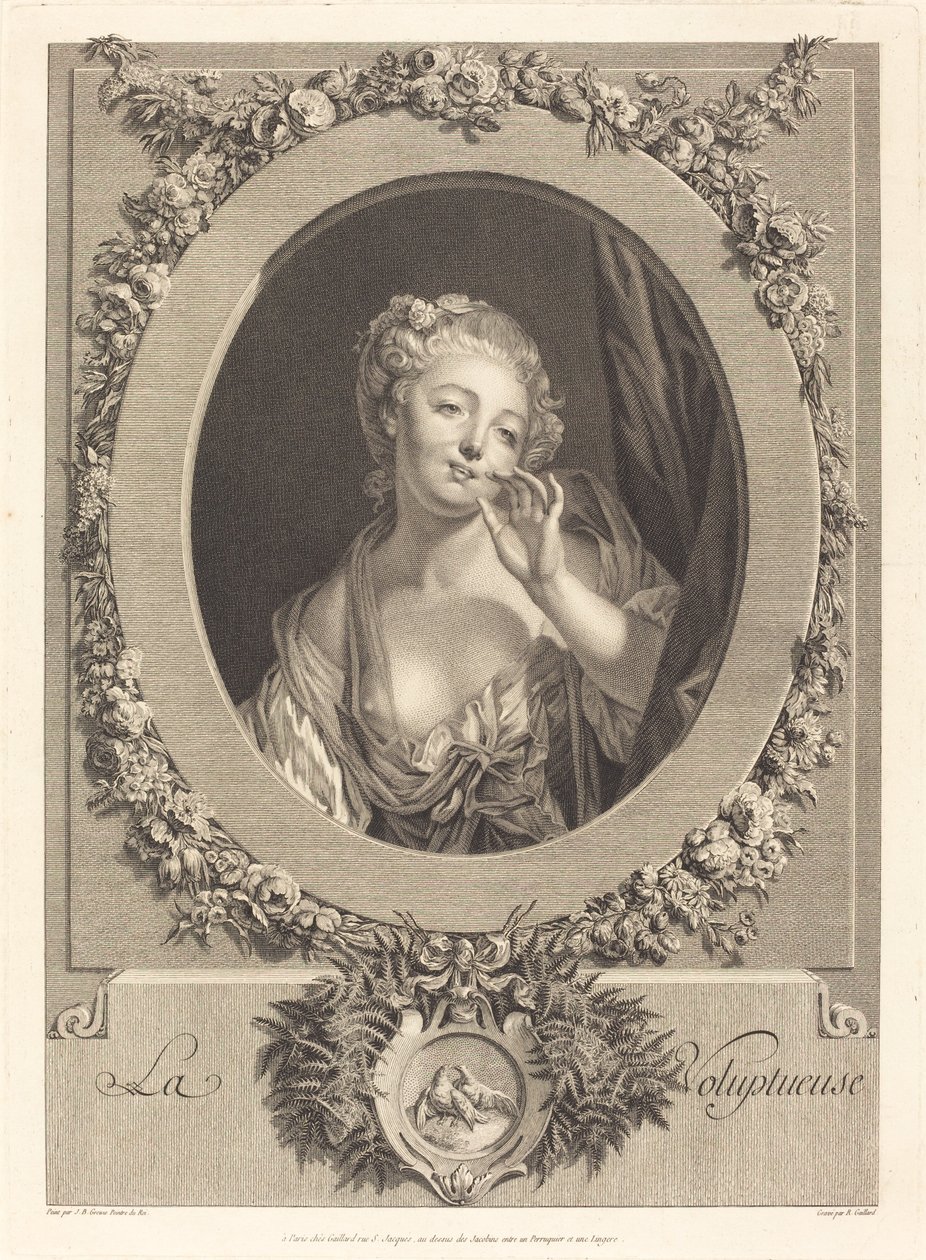 La voluptuosa de René Gaillard after Jean Baptiste Greuze