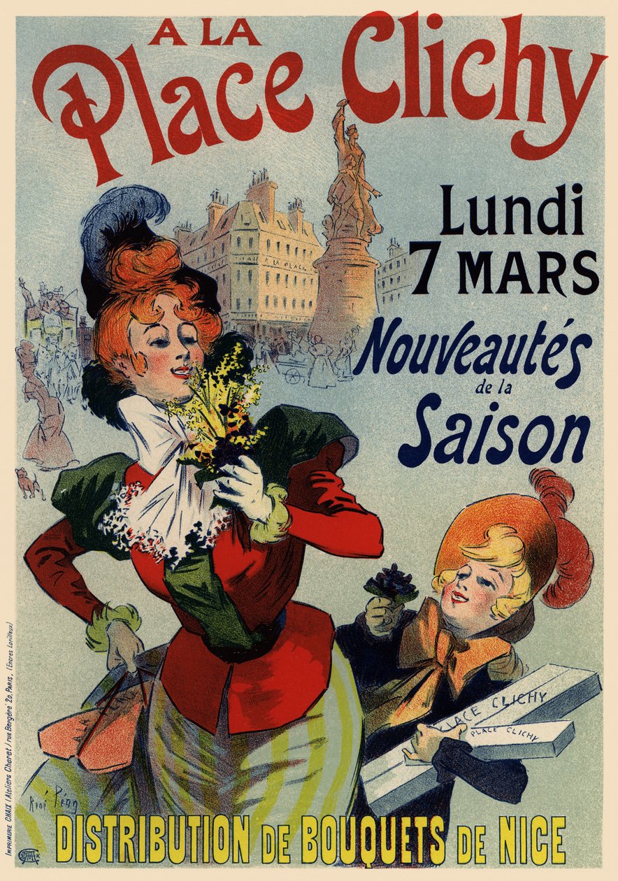 A la Place Clichy, cartel, 1890s de René Louis Péan