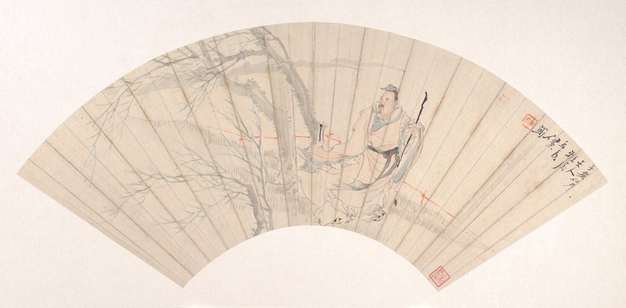 Erudito en el Viento, ca. 1880 de Ren Xun