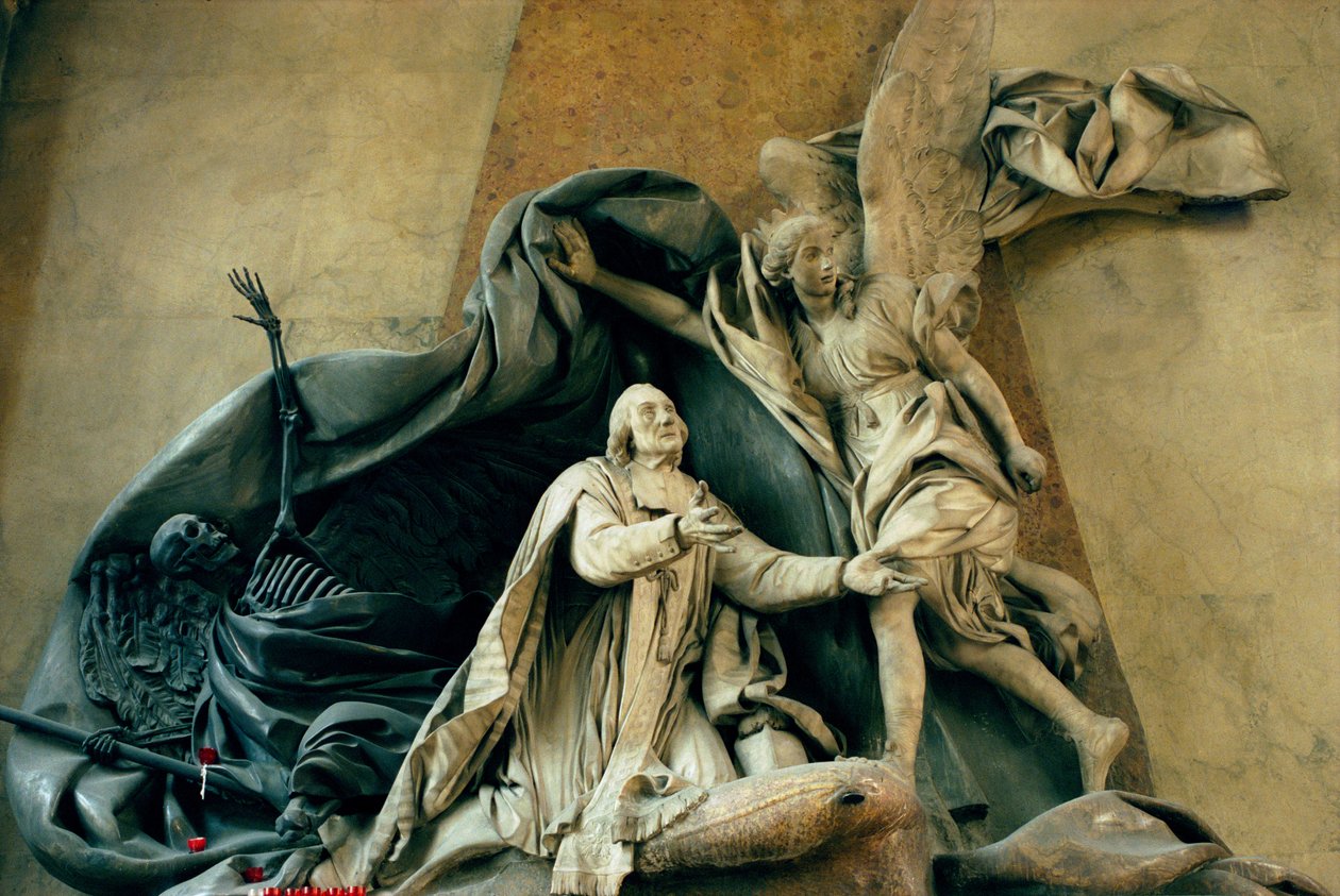 Tumba de Jean Baptiste Joseph Languet de Gergy (1675-1750) 1757 (mármol y madera) de Rene Michel Slodtz