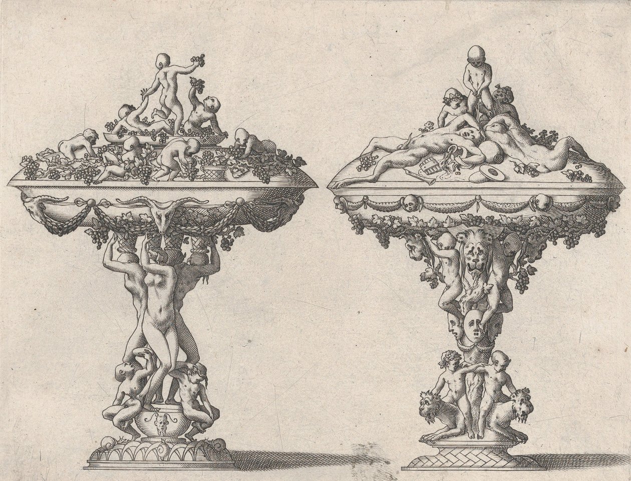 Dos tazas, siglos XVI-XVII de Rene Boyvin