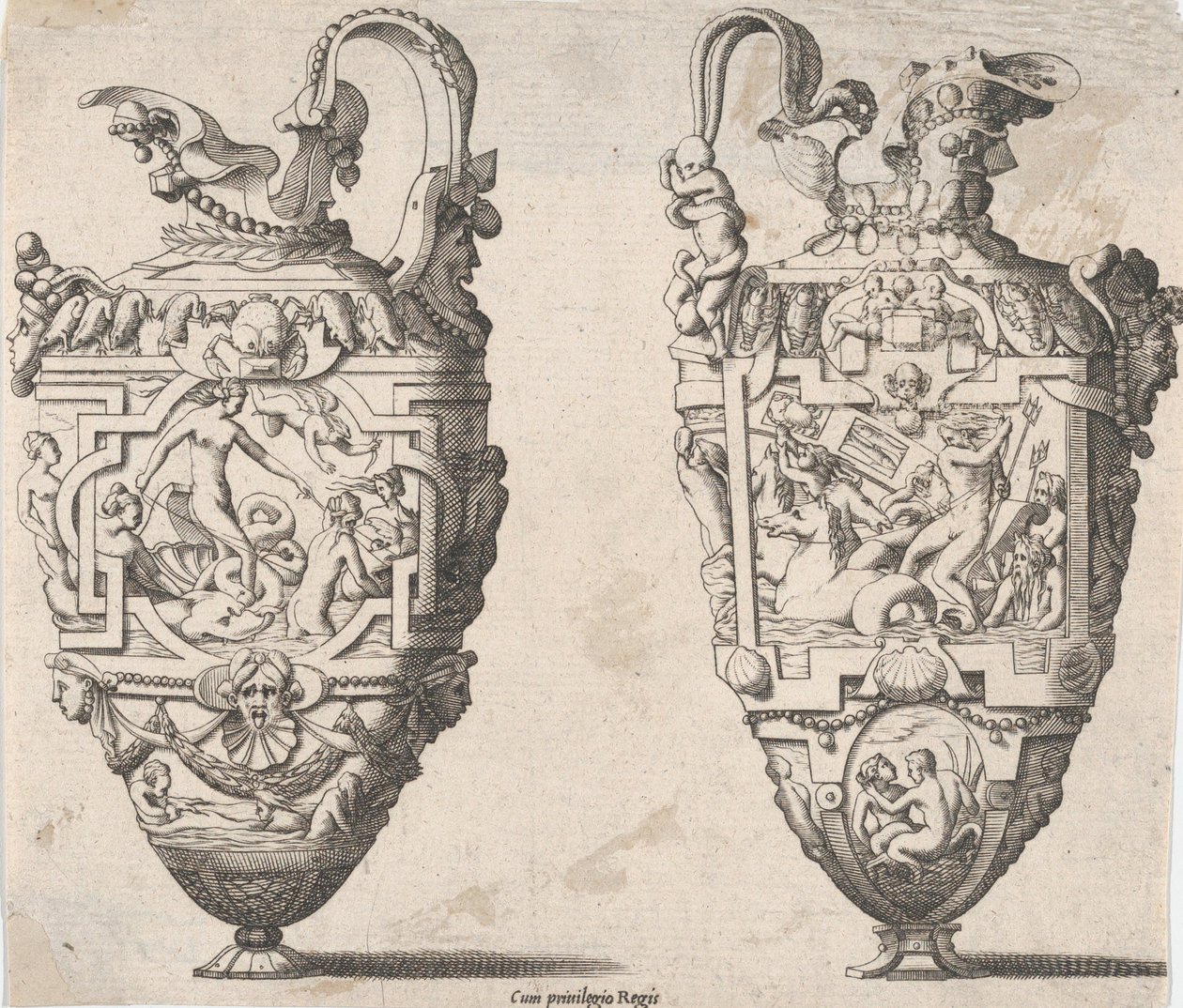 Dos jarrones, siglos XVI-XVII de Rene Boyvin