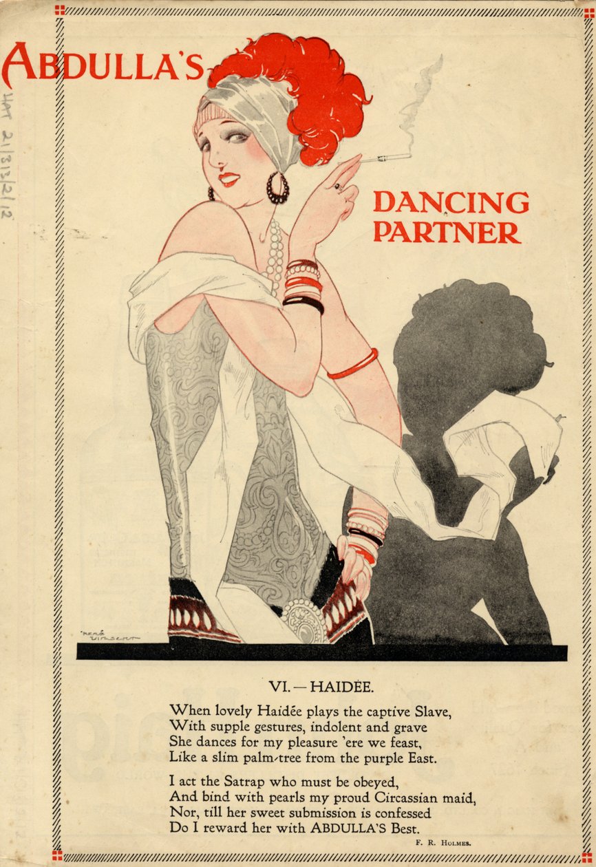 Cigarrillos Abdulla, años 1920 de Rene Vincent