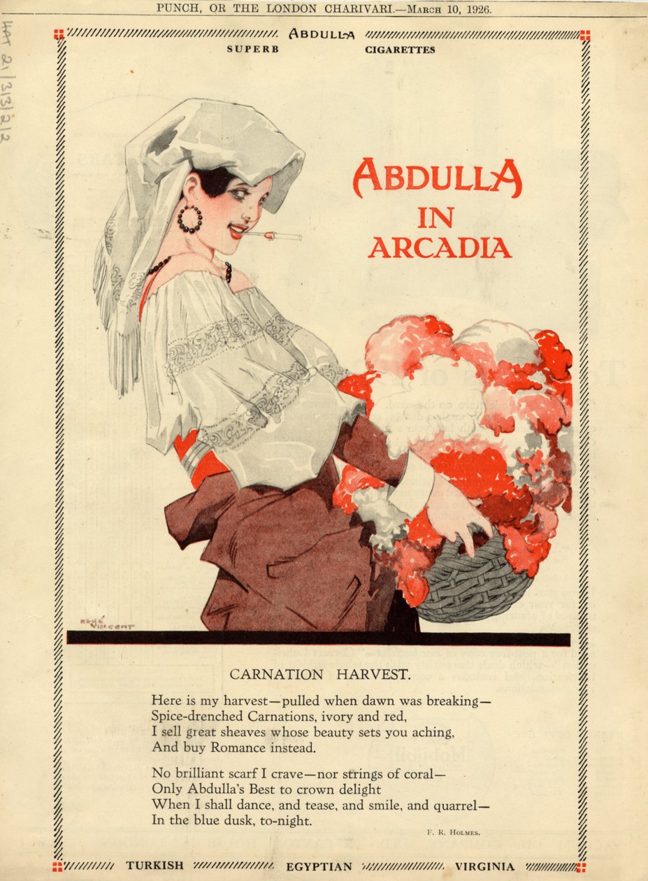 Cigarrillos Abdulla, 1926 de Rene Vincent