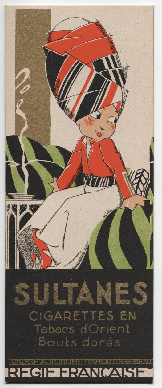 Sultanes Cigarettes, ca. 1930 (Stencil print) de Rene Vincent