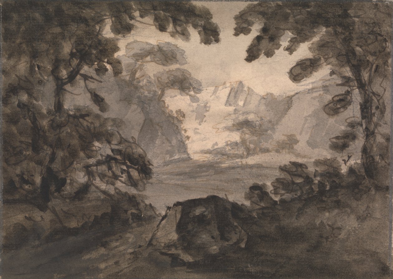 Vista a través de los árboles de Rev. William Gilpin