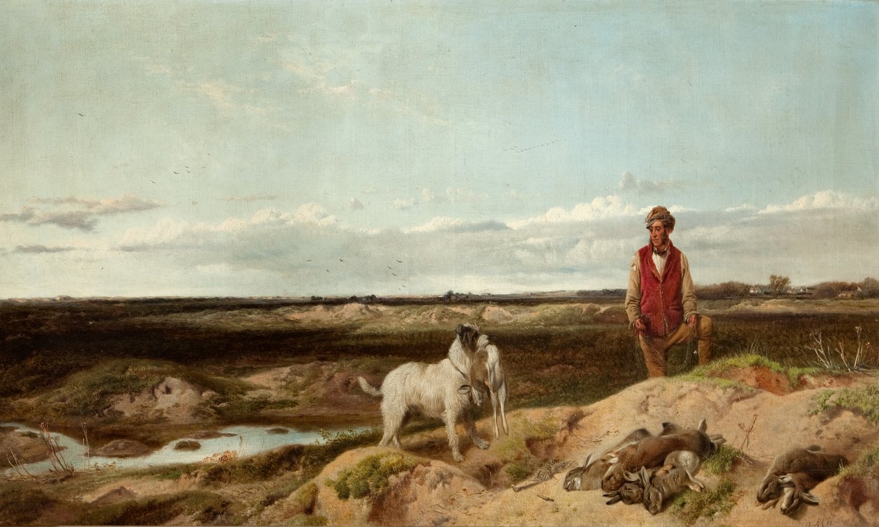 Cazando con Hurones, 1863 de Richard Ansdell