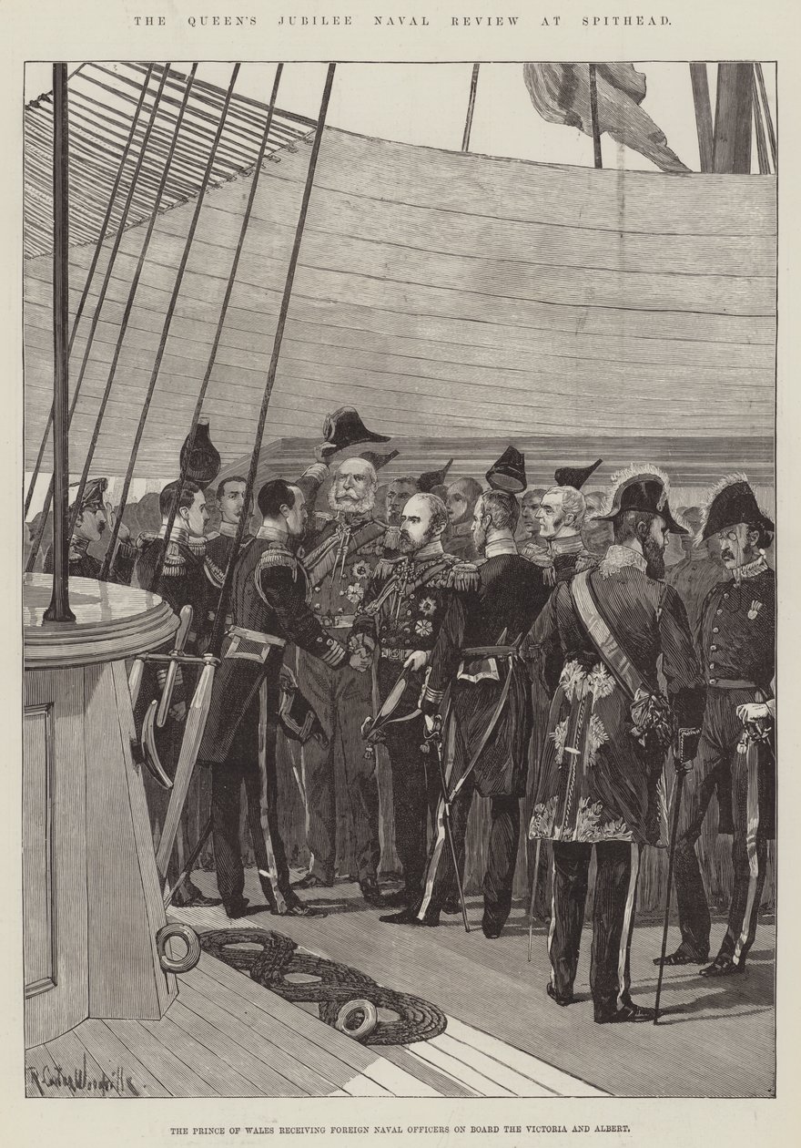 Revisión Naval del Jubileo de la Reina en Spithead de Richard Caton Woodville junior