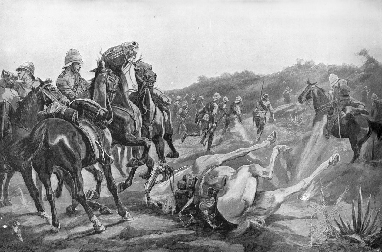 Despejando los kopjes en Rustenburg de Richard Caton Woodville