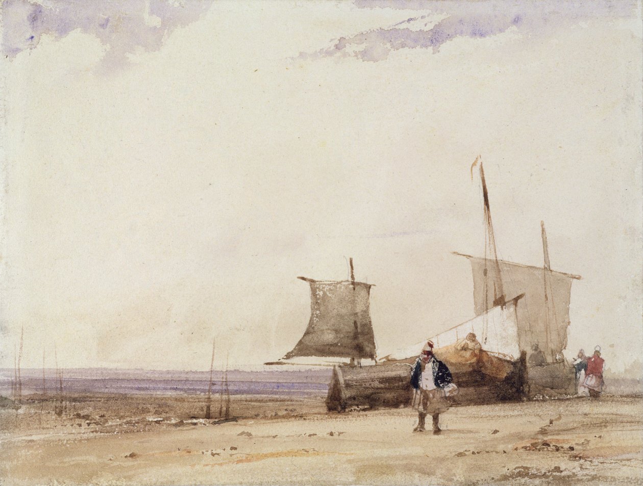 Escena de playa de Richard Parkes Bonington