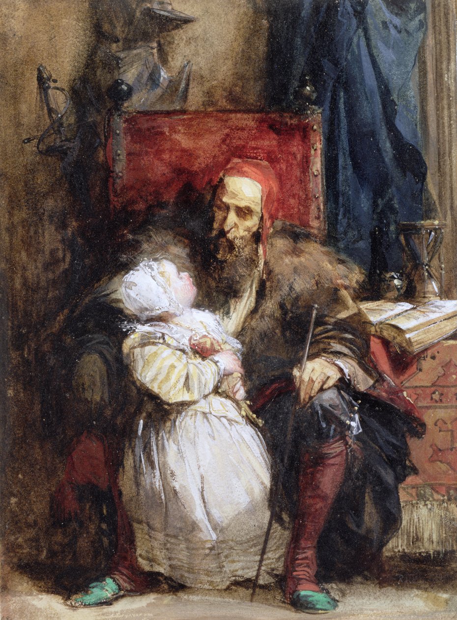 Viejo y niño, c.1827 de Richard Parkes Bonington
