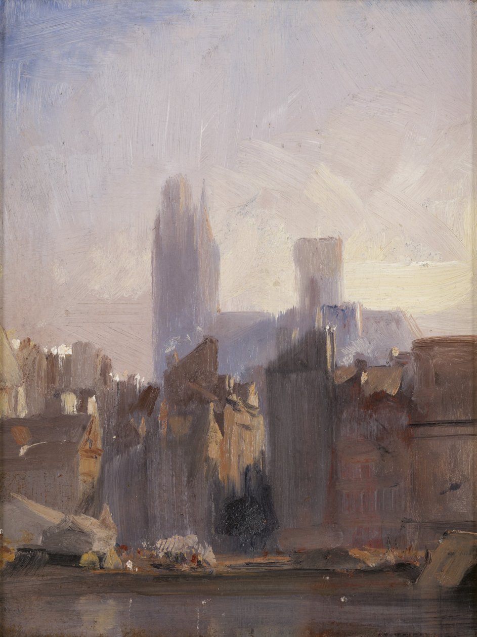 Catedral de Rouen, amanecer, 1825 de Richard Parkes Bonington