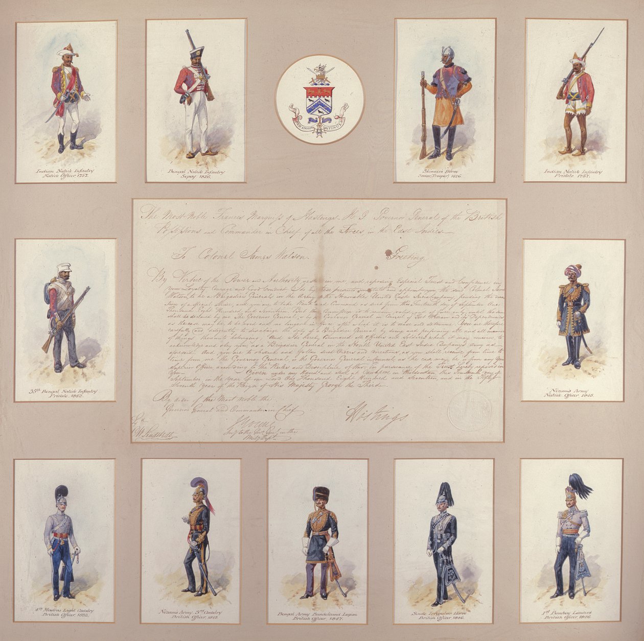 Uniformes militares de los ejércitos británico e indio de Richard Simkin