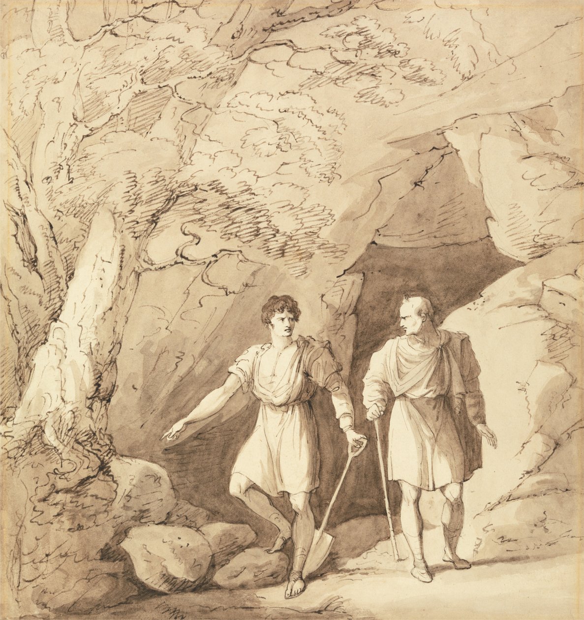 Alcibíades y Timón de Richard Westall