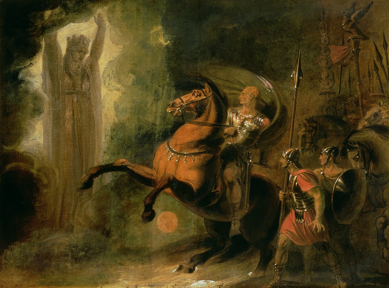 La Diosa Roma Apareciendo a Julio César en la Orilla del Rubicón, c.1793 de Richard Westall