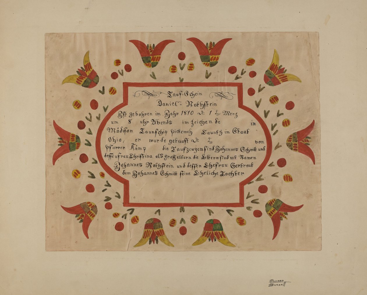 Fraktur de Richard Barnett