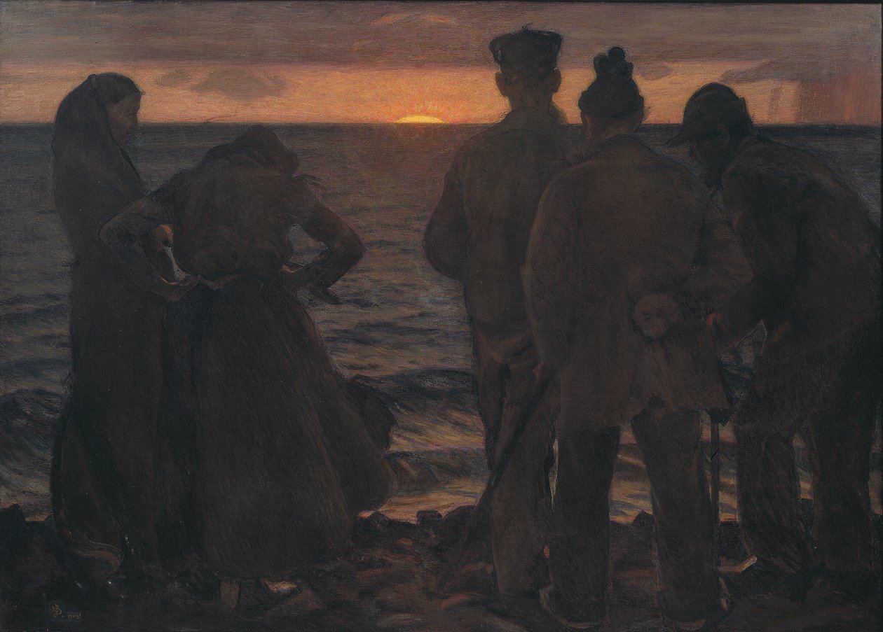 Los ancianos en la playa de Richard Bergh