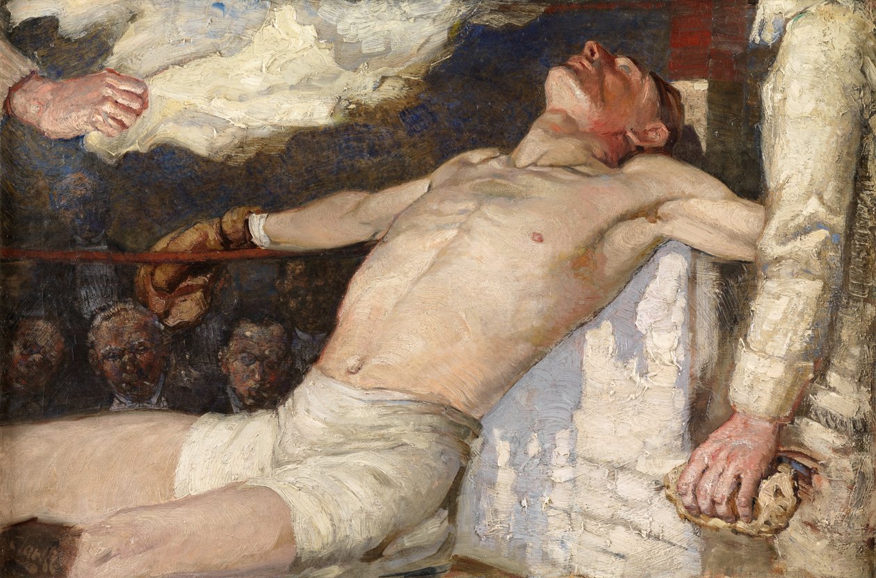Between Rounds (óleo sobre lienzo) de Richard E. Clarke