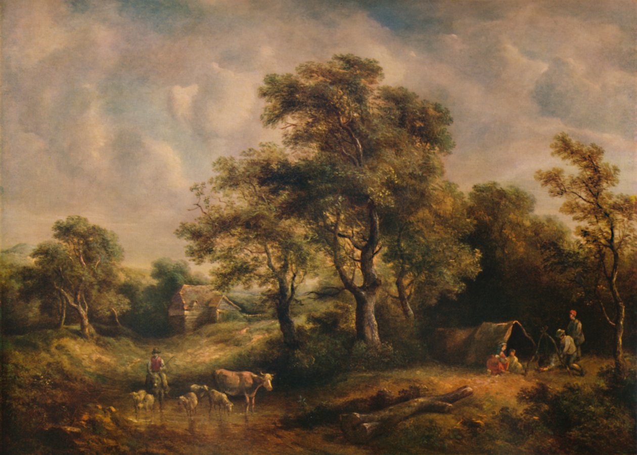 Paisaje con Tienda Gitana, siglo XIX, 1935 de Richard Hilder