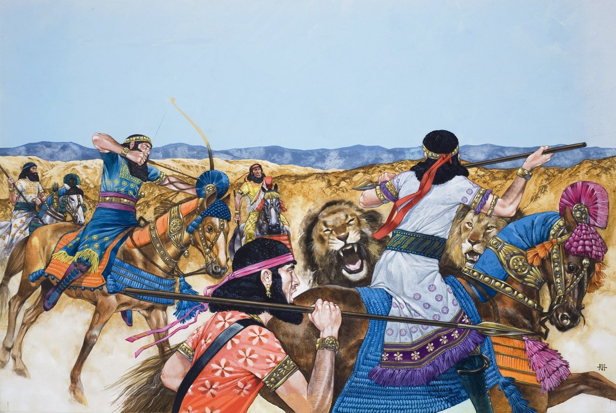 Guerreros (gouache sobre papel) de Richard Hook