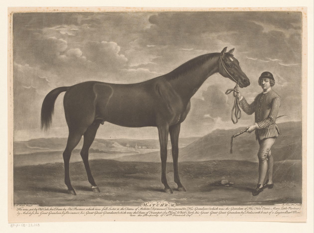 Caballo de carreras con jinete
Matchem (título en el objeto) de Richard Houston
