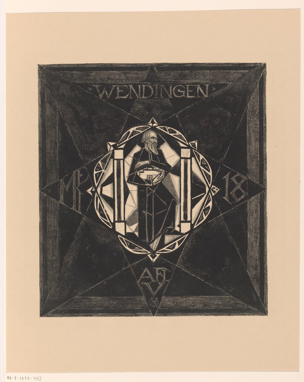Diseño de portada para: Giros, 1918 de Richard Nicolaüs Roland Holst