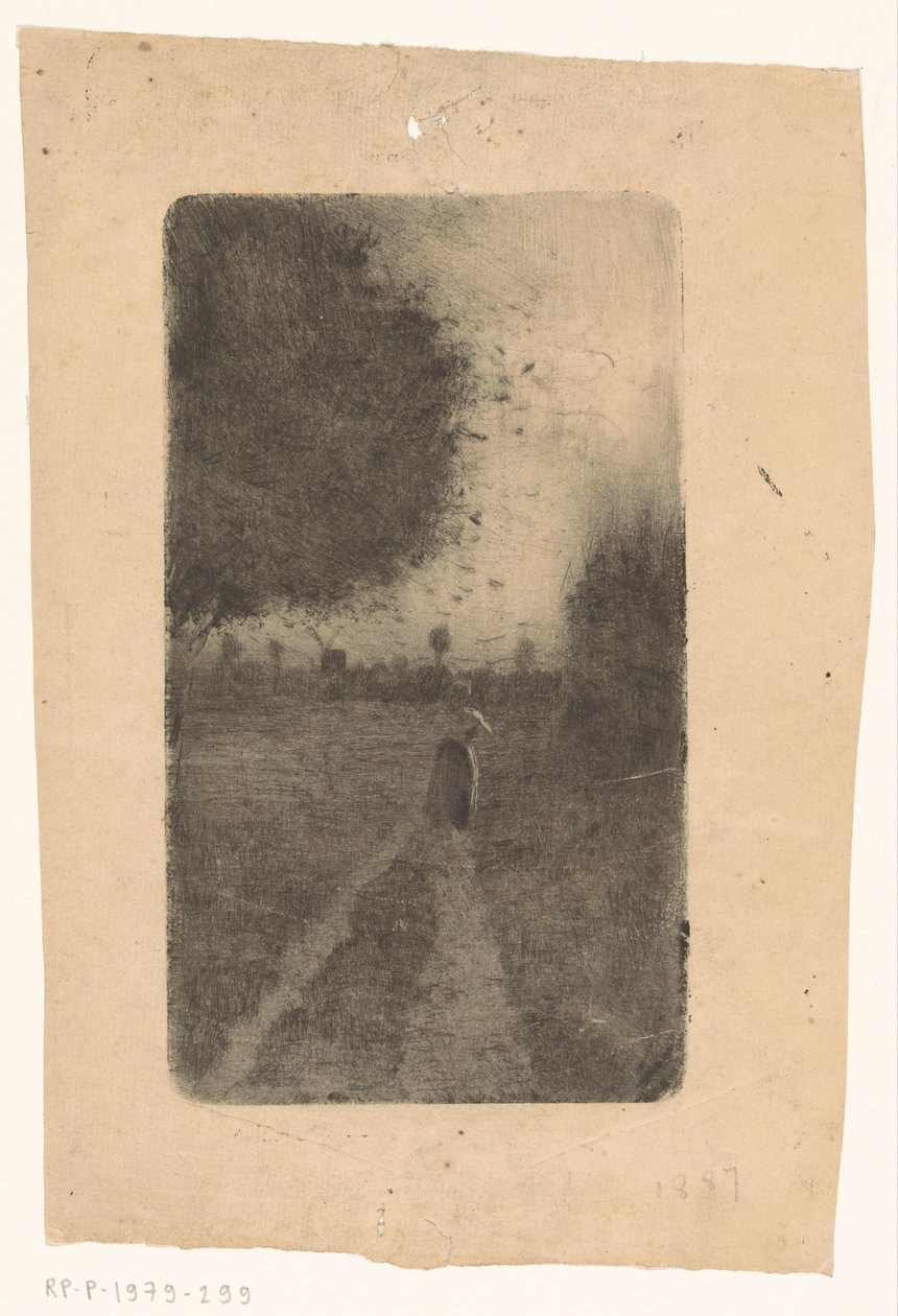 Mujer en un camino rural de Richard Nicolaüs Roland Holst