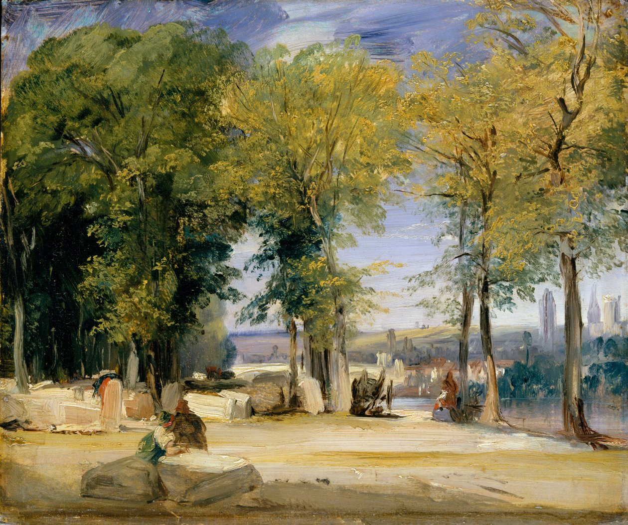 Vista cerca de Ruan de Richard Parkes Bonington