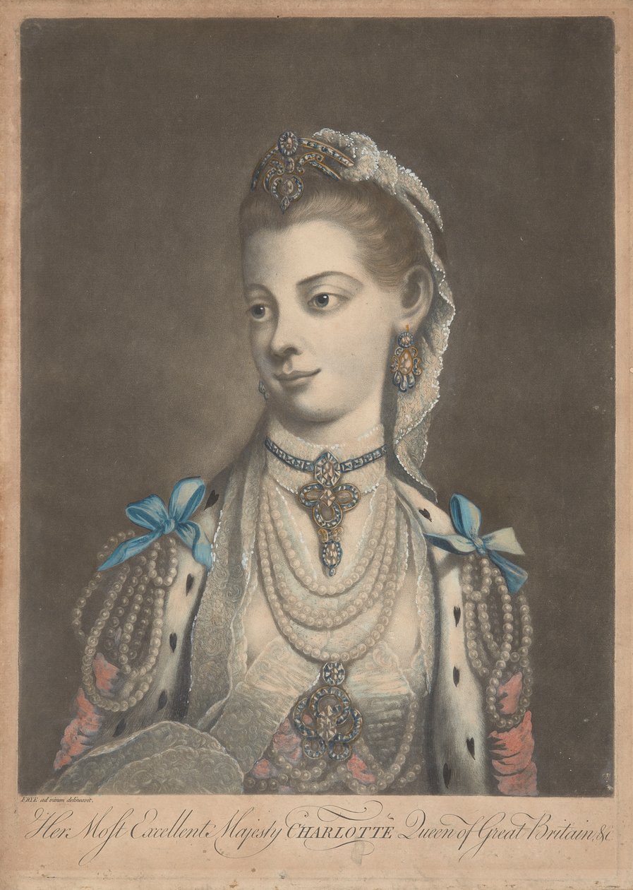 Reina Carlota, c.1762 (grabado) de Richard Purcell