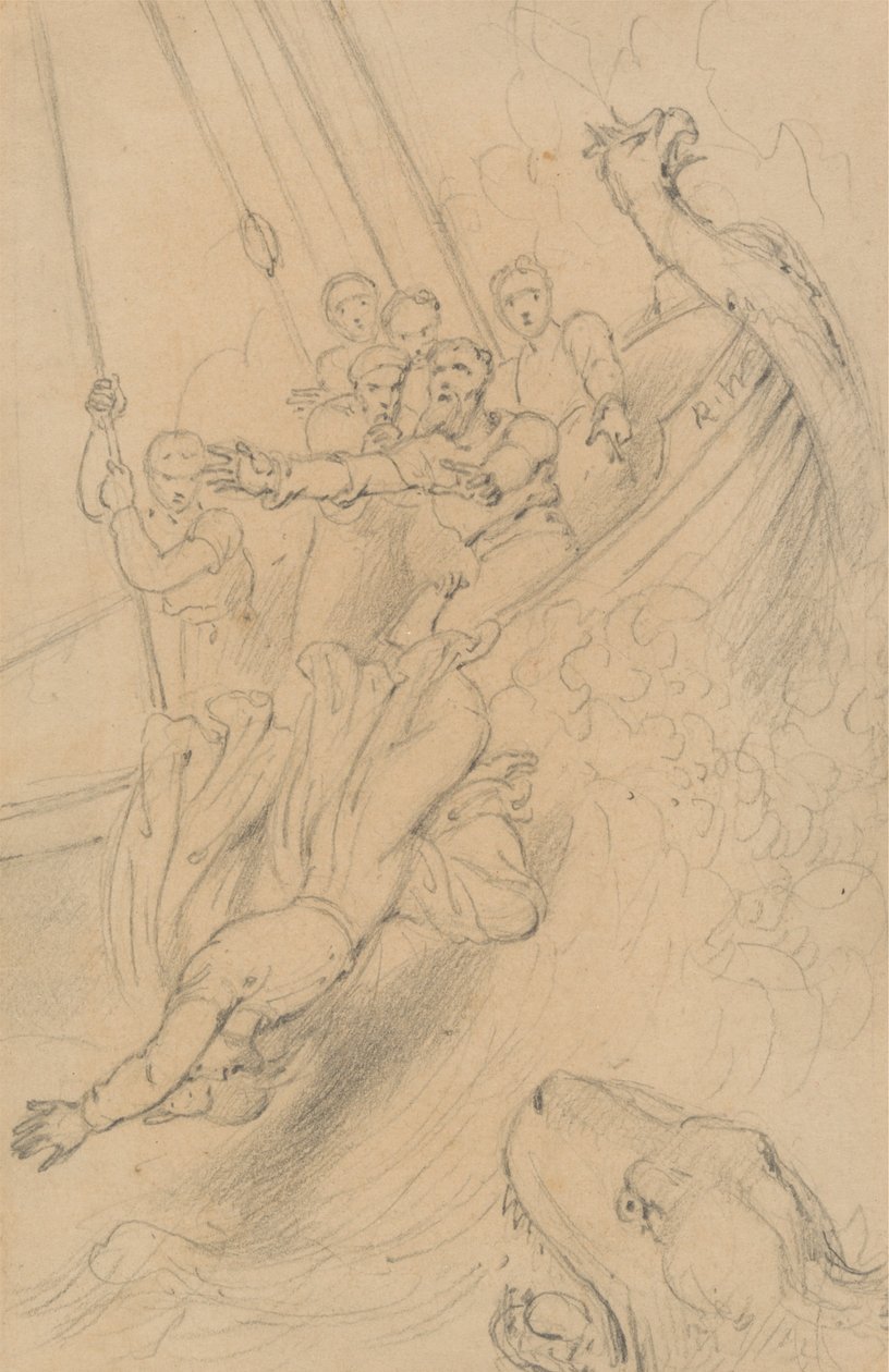 Jonás arrojado al mar (Jonás 1:15) de Richard Westall