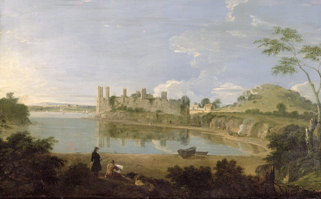 Castillo de Caernarvon, c.1745-50 (óleo sobre lienzo) de Richard Wilson