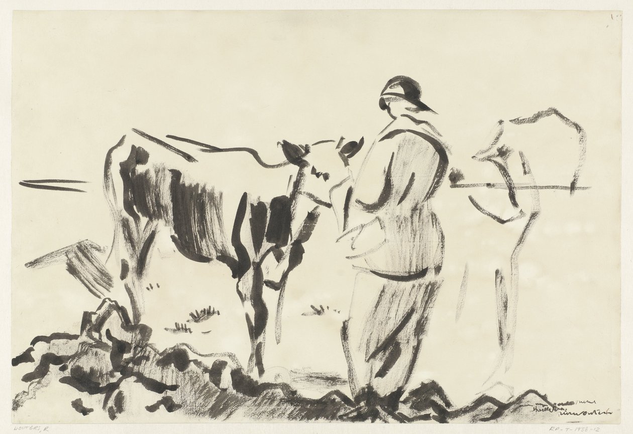 Mujer con un ternero de Rik Wouters