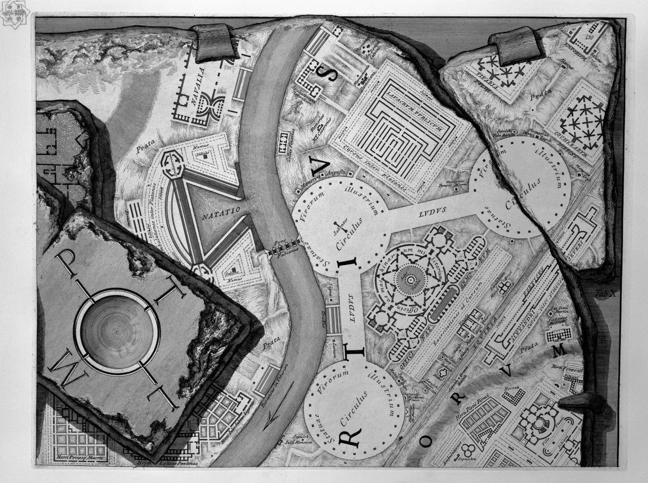 Mapa del Campus Martius de Robert Adam