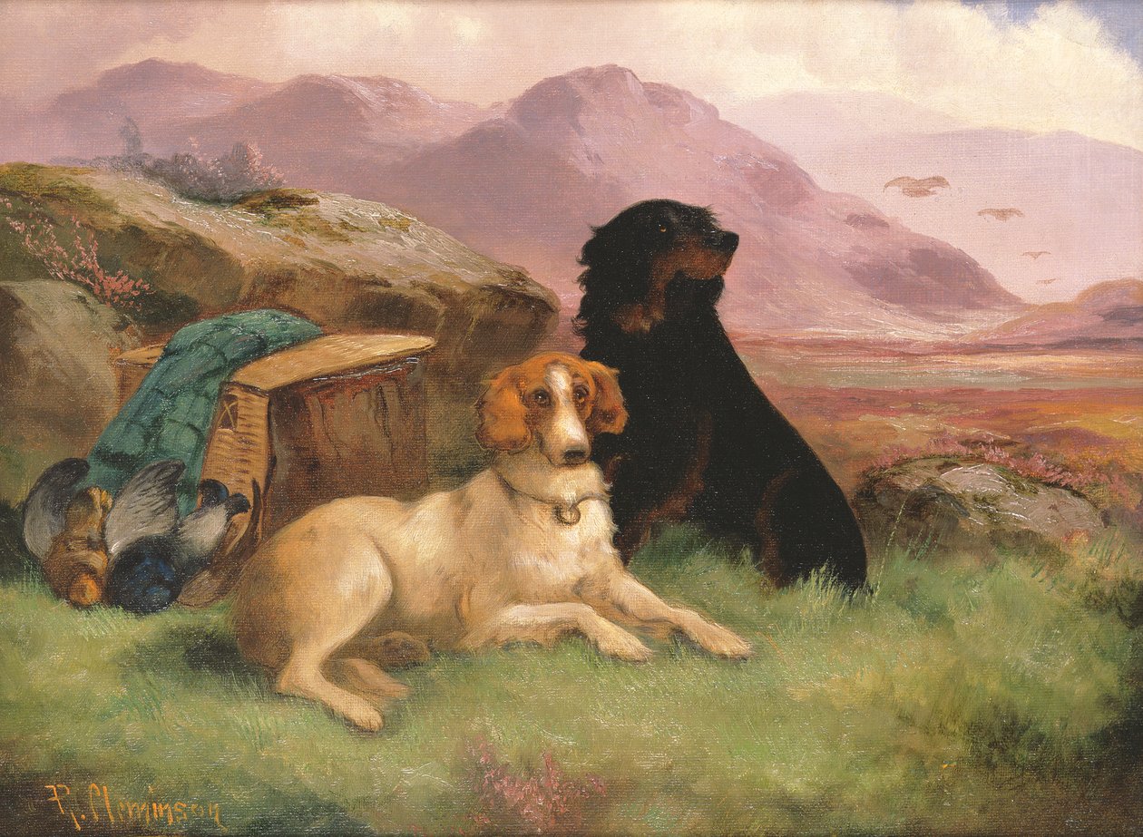 Perros de caza (uno de un par) de Robert Cleminson