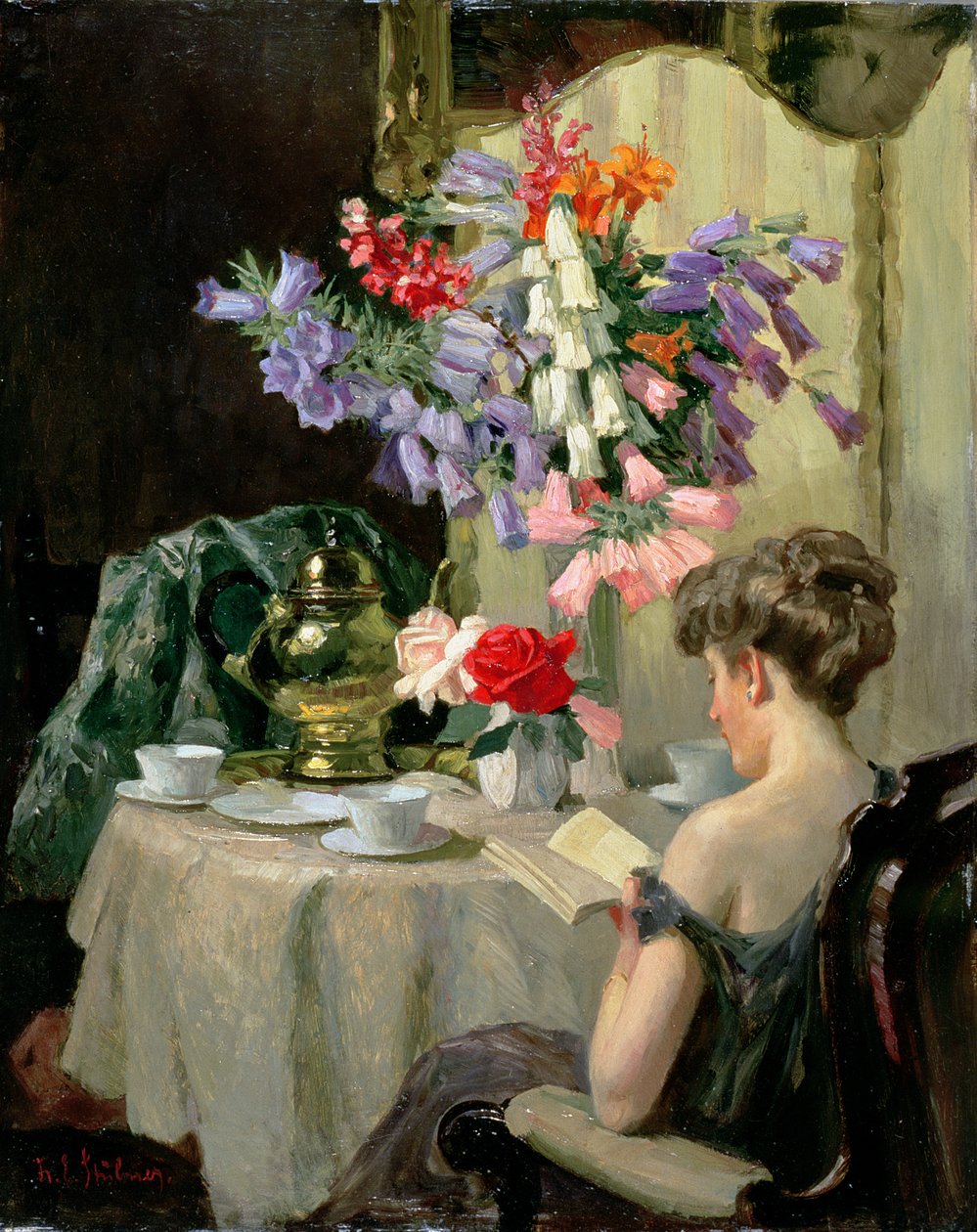 Hora del té, c.1910 de Robert Emil Stubner