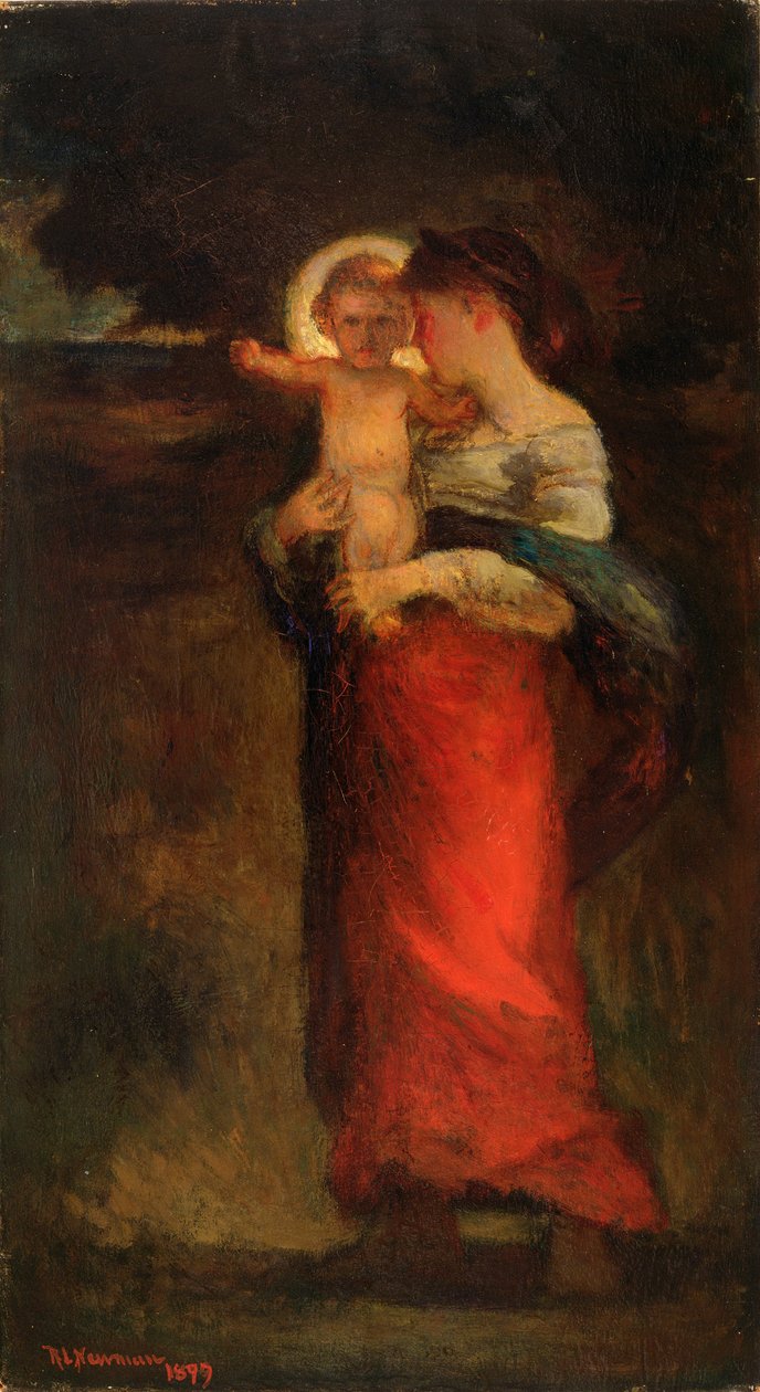 Madonna y el Niño, 1897 de Robert Loftin Newman