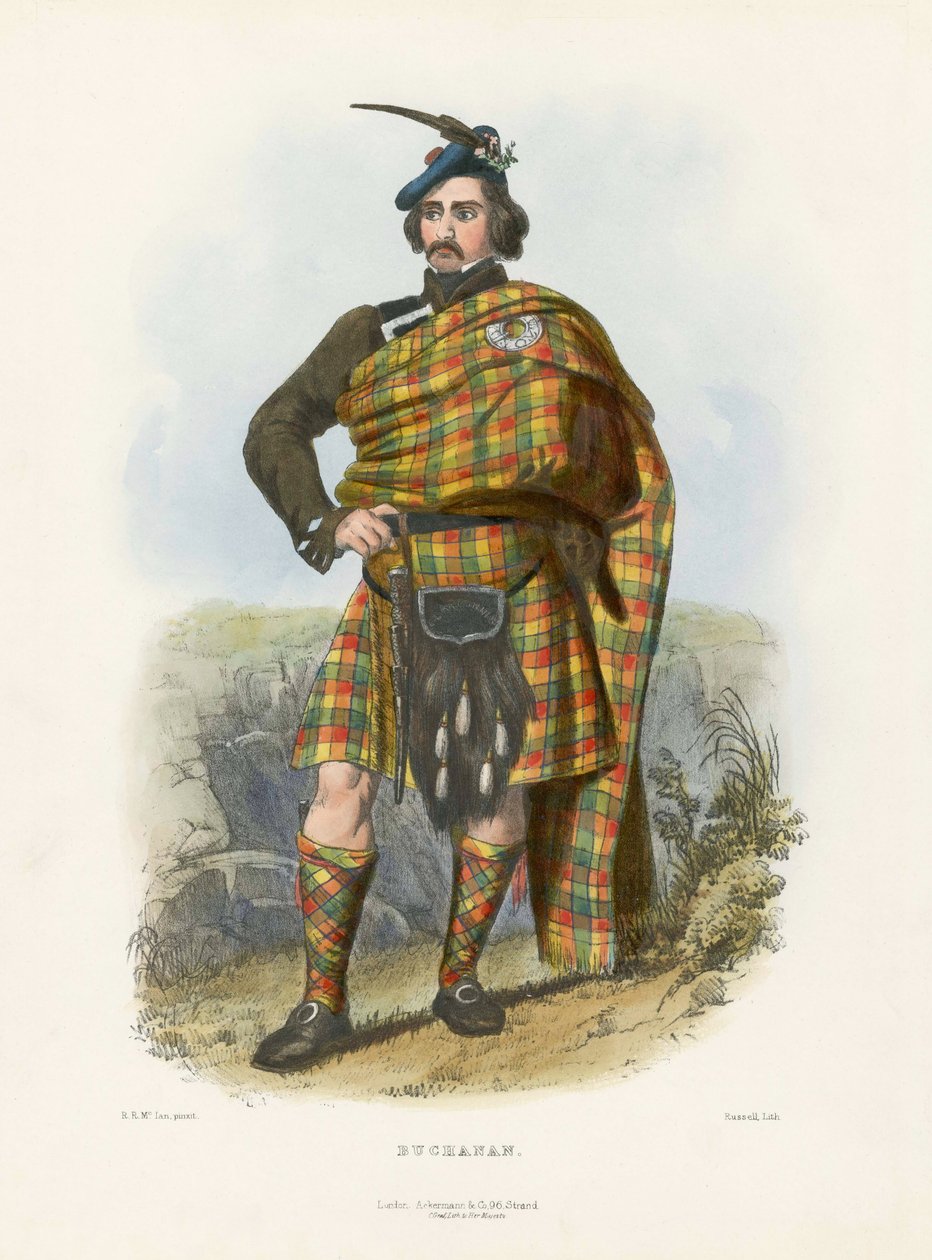 Buchanan, de The Clans of the Scottish Highlands, pub. 1845 de Robert Ronald McIan