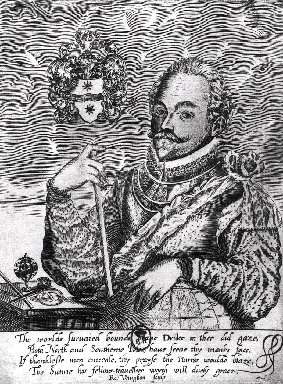 Retrato de Sir Francis Drake de Robert Vaughan