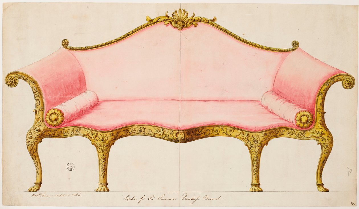 Sofá para Sir Lawrence Dundas de Robert Adam
