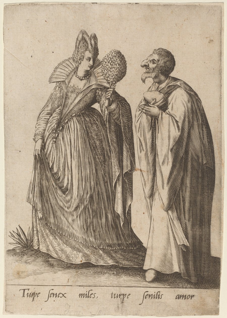 Turpe senex miles... de Robert Boissard after Jean Jacques Boissard