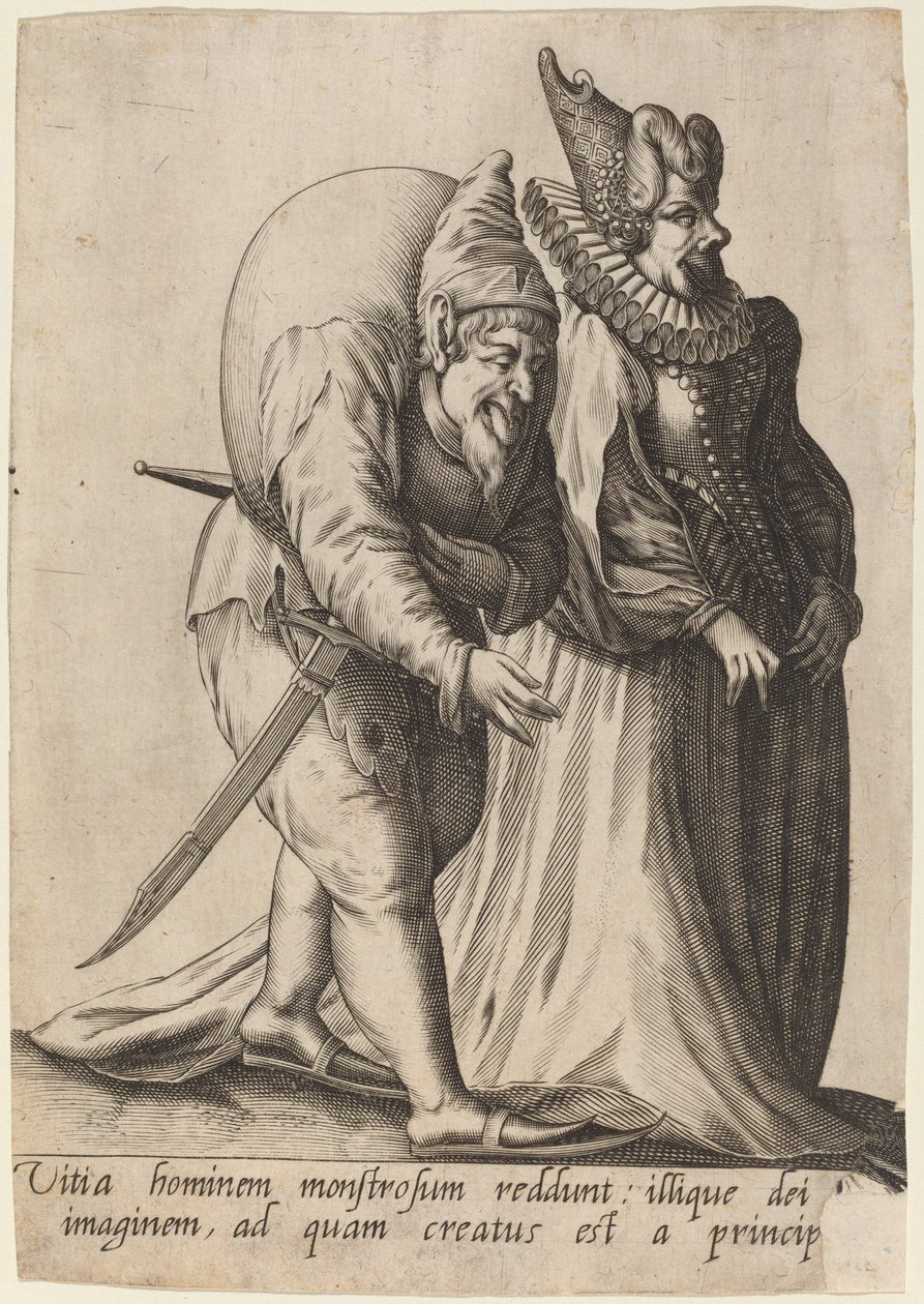 Vitia hominem monstrosum... de Robert Boissard after Jean Jacques Boissard