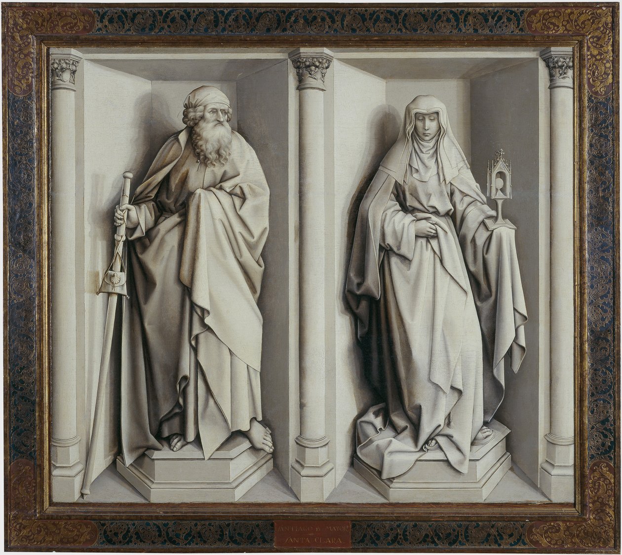 El Matrimonio de María y José (Reverso) de Robert Campin