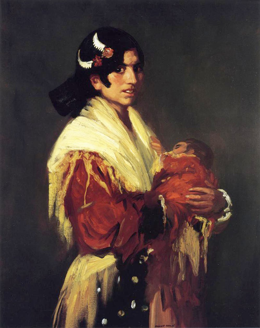 Gitana y su bebé, 1906 de Robert Cozad Henri
