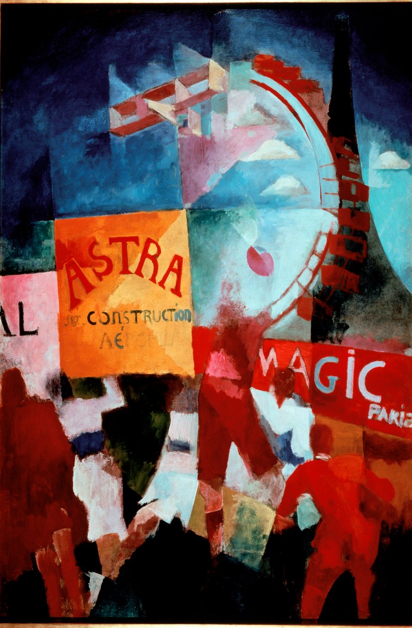 Equipo de Cardiff 1912-1913 (óleo sobre lienzo) de Robert Delaunay