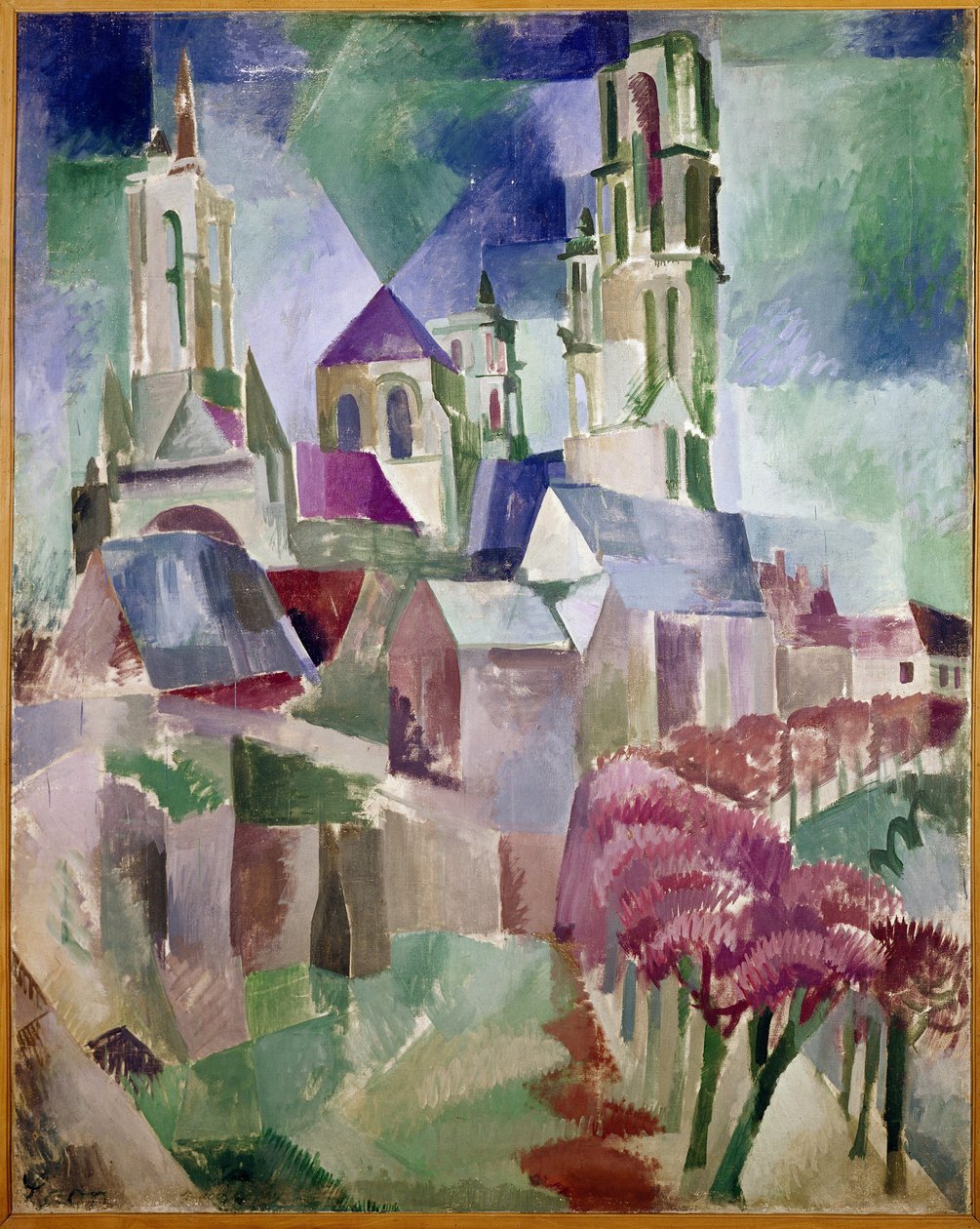 Torres de Laon (óleo sobre lienzo) de Robert Delaunay