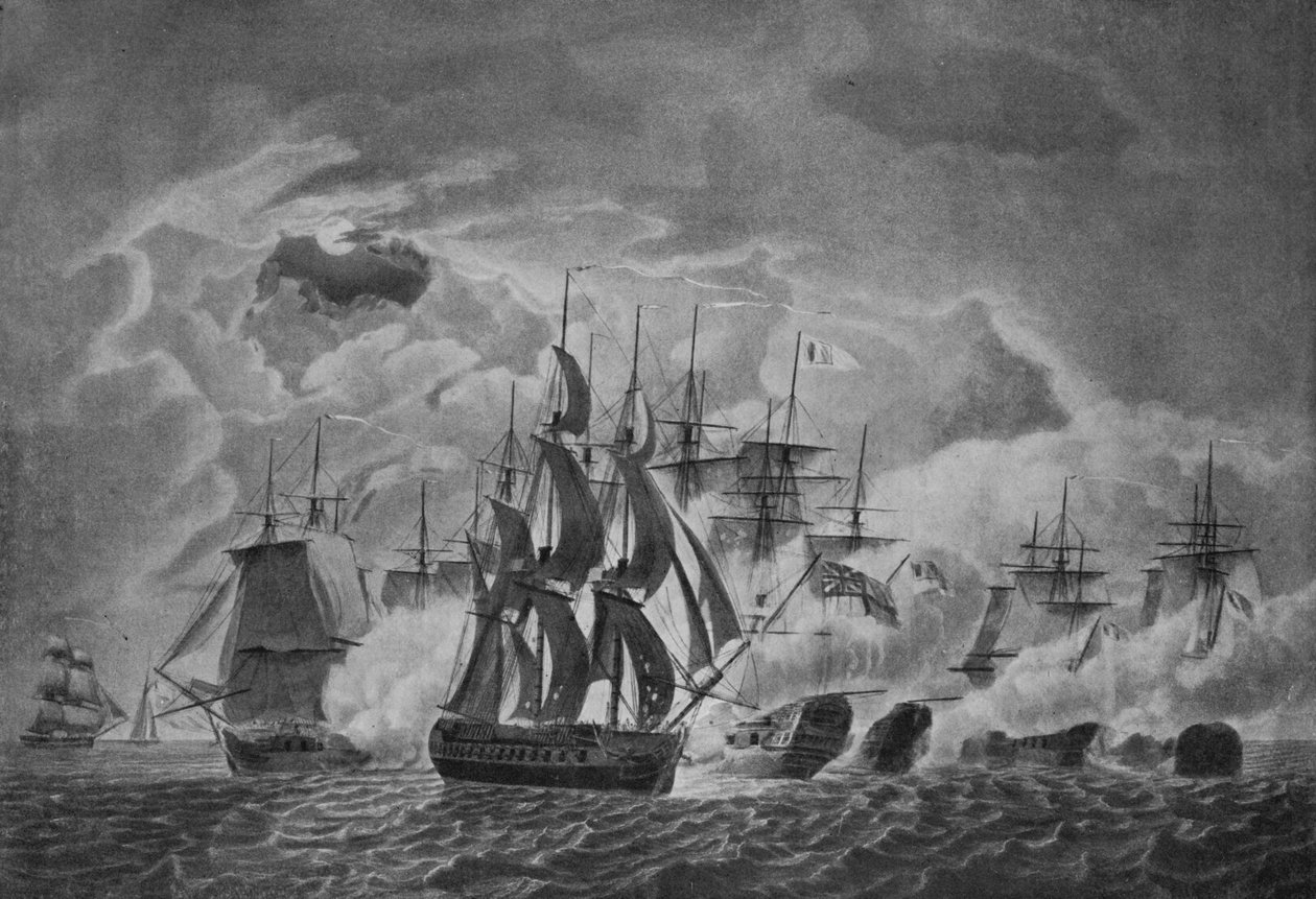 La Famosa Acción del Capitán Trollope, c1800 de Robert Dodd