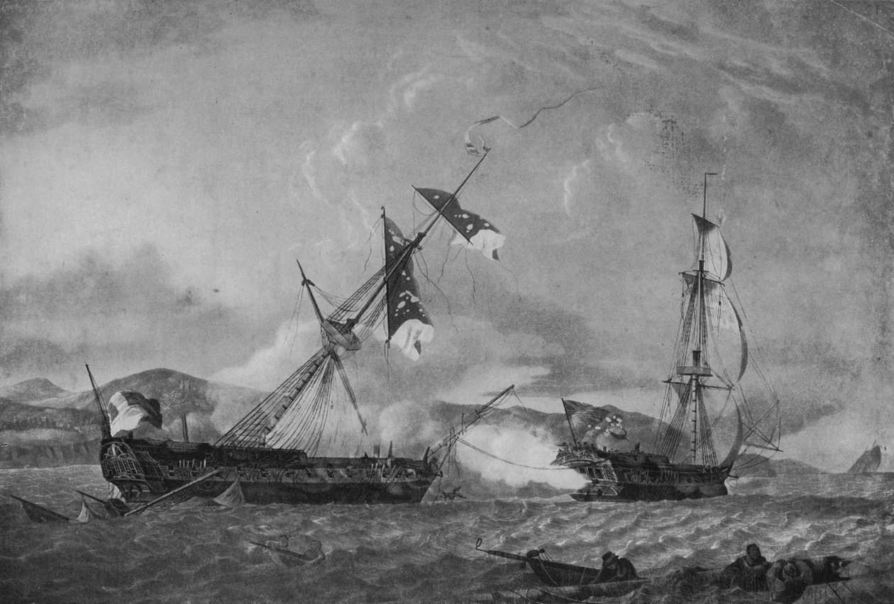 La Blanche y la Pique, c1795 de Robert Dodd